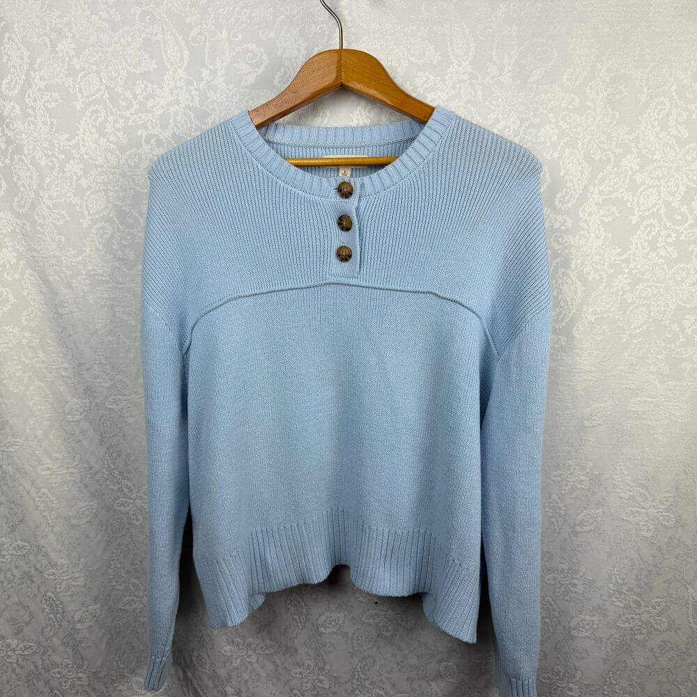 LA Hearts Light Blue Henley Knit Sweater – Size Small Y2K Preppy